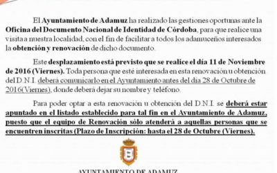 RENOVACIÓN DNI ADAMUZ