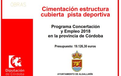 Cimentación estructura cubierta pista deportiva