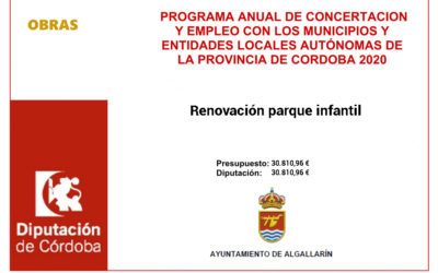 Programa Anual de Concertación y Empleo con los Municipios y Entidades locales Autónomas de la Provincia de Córdoba 2020