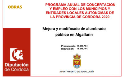 Programa Anual de Concertación y Empleo con los Municipios y Entidades locales Autónomas de la Provincia de Córdoba 2020