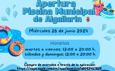 APERTURA PISCINA MUNICIPAL DE ALGALLARÍN VERANO 2024